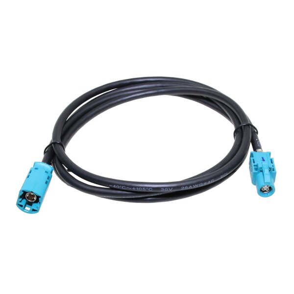 HSD-Verlängerung, wasserblau, gerader Stecker - gerade Buchse, 1,20m