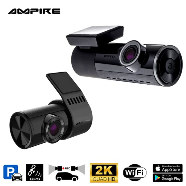 AMPIRE Dual-Dashcam, 4K Frontkamera und AHD Heckkamera, WLAN und GPS für Mercedes