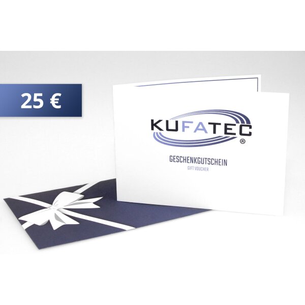 KUFATEC Geschenkgutschein 25 EUR mit kostenloser Lieferung