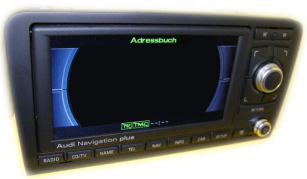 RNS-E Navigation Plus 8P0 035 193 G Media gebraucht Rahmen glänzend glanz 8P0035193G  #650