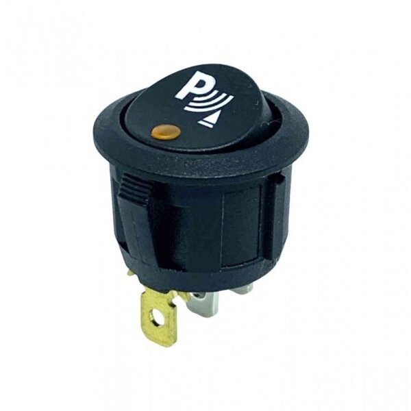 Parking-Schalter, 1xE/A, orange/gelbe LED (12-24 Volt DC)