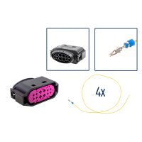 Reparatursatz Stecker 12 polig Steckverbinder VW 1J0 941 165 für VW Audi Seat Skoda