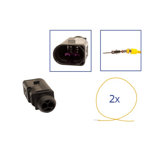 Reparatursatz Stecker 2 polig 1J0 973 802 Steckergehäuse für VW Audi Seat Skoda