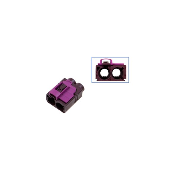 FAKRA Doppel-Buchsengehäuse - weiblich wie 6Q0 035 608 K