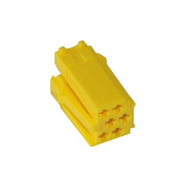 Reparatursatz Stecker 6 polig für MINI ISO Steckergehäuse gelb
