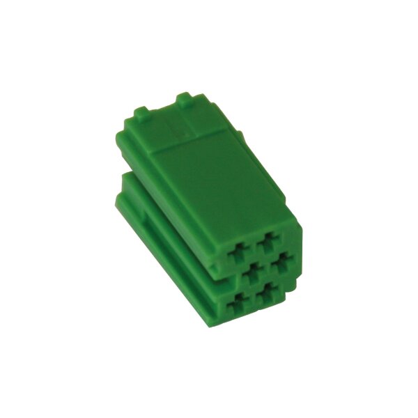 Reparatursatz Stecker 6 polig für MINI ISO Steckergehäuse grün