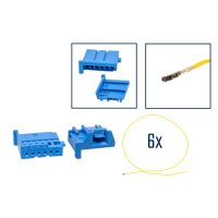 Reparatursatz Stecker 6polig MQS Buchsengehäuse blau...