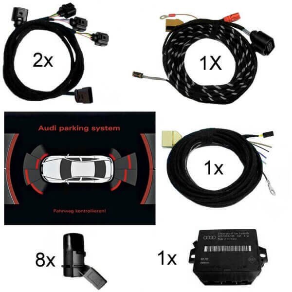KUFATEC Komplettset APS+ plus (optische Anzeige MMI) Front und Heck für Audi Q7 4L