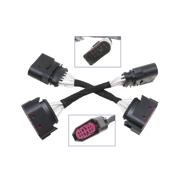 KUFATEC Adapter Halogen auf Halogen 12polig < - > 10 polig Plug & Play für Audi TT 8N