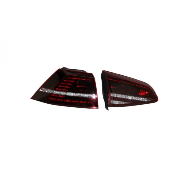 KUFATEC Komplettset LED-Heckleuchten für VW Golf 7 - Standard, abgedunkelt R-Golf