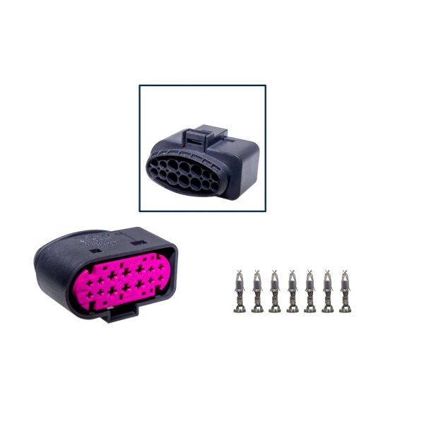 Reparatursatz Stecker 14 polig Buchsengehäuse VW 1J0 973 737 für VW Audi Seat Skoda