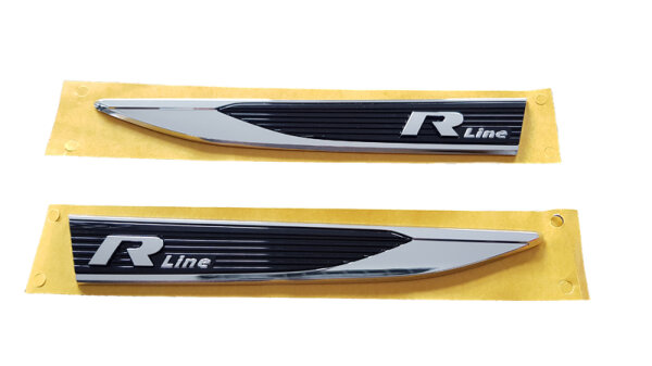 VW Polo AW1  R Logo Rline ORIGINAL Emblem Schriftzug Kotflügel Aufkleber Links und Rechts Set 2G0853688A FOD, 5G085368A FOD
