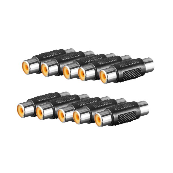 Cinch-Verbinder Ampire, 1 Kanal (Kupplung auf Kupplung), 10er Pack
