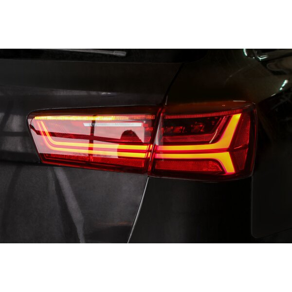 KUFATEC Komplettset LED Facelift Heckleuchten mit dynamischen Blinklicht für Audi A6 4G Avant