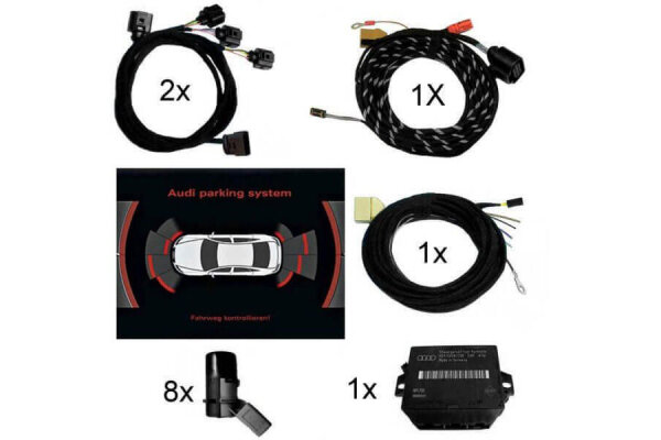 Komplett-Set APS+ (optische Anzeige MMI) Front und Heck für Audi A8 4E