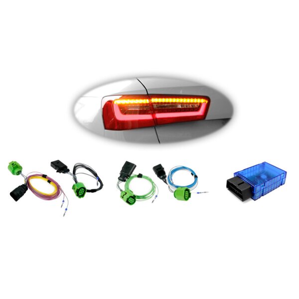 KUFATEC Kabelsatz + Codierdongle LED-Heckleuchten für Audi A6 Avant (4G)