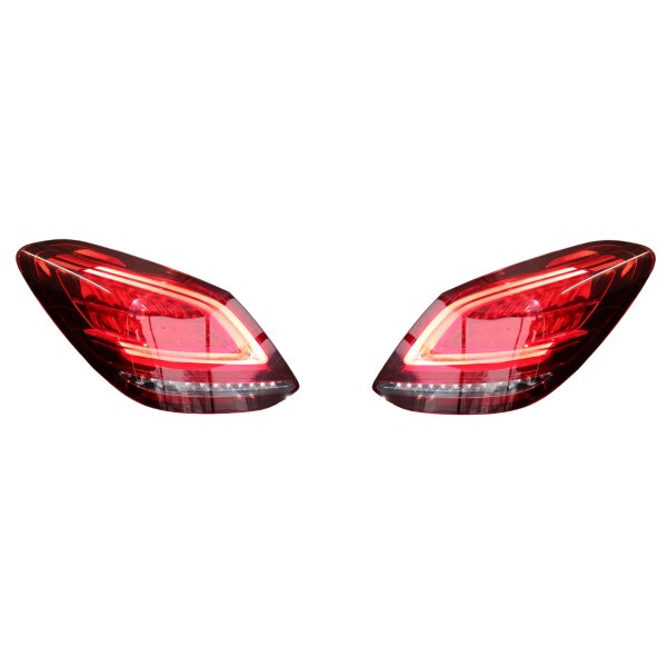 KUFATEC Komplettset LED Facelift Mopf Rückleuchten für Mercedes Benz C-Klasse W205 Limousine