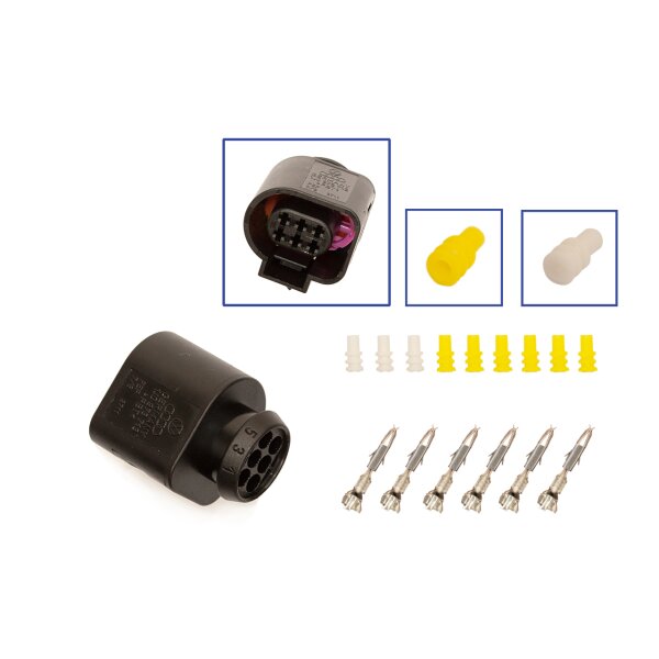 Reparatursatz Stecker 6 polig 1J0 973 713 Buchsengehäuse für VW Audi Seat Skoda