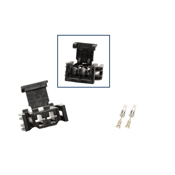 Reparatursatz Stecker 2 polig 893 971 632 Flachkontaktgehäuse für VW Audi Seat Skoda
