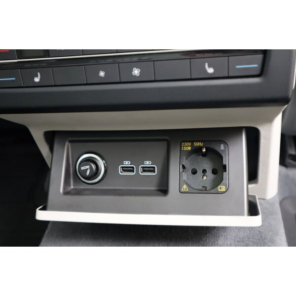 KUFATEC Komplettset 230 Volt Steckdose für VW Touareg CR