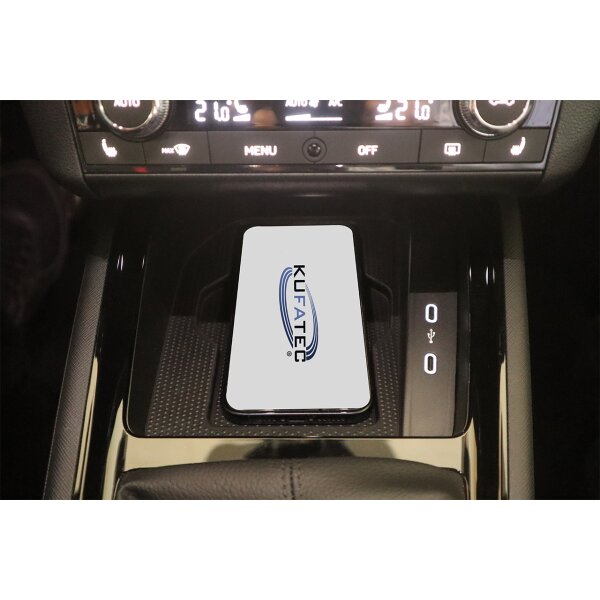 KUFATEC Komplettset Phone Box induktives Laden für Skoda Scala NW1