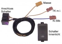 Zusatzschalter Innenlicht T4 OHNE Kabelsatz